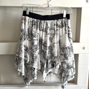 All Saints Tiered Skeleton Floral Skirt